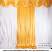 Gold Ice Silk Satin Backdrop Convertible Panels 1mx3m