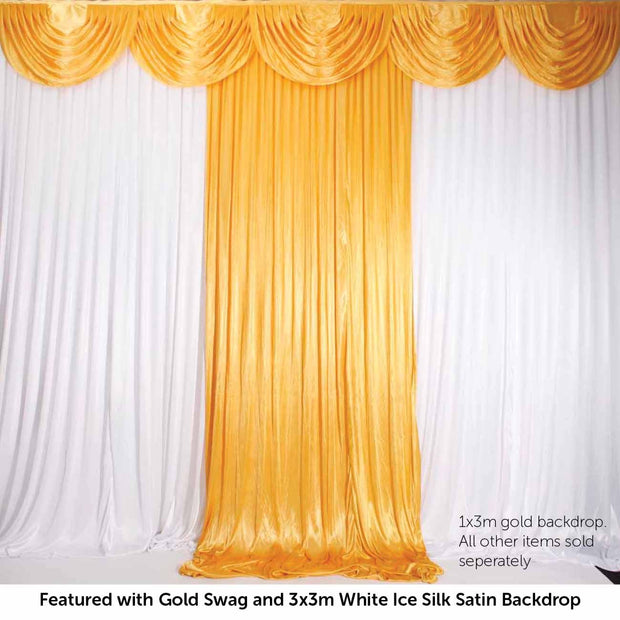 Shop Gold Ice Silk Satin Wedding Backdrop