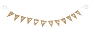 CLEARANCE Bunting - Hessian Just Married Triangles
