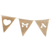 Bunting - Hessian Just Married Triangles