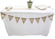 CLEARANCE Bunting - Hessian Mr & Mrs Triangles