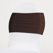 Lycra Chair Bands Front- Chocolate Brown