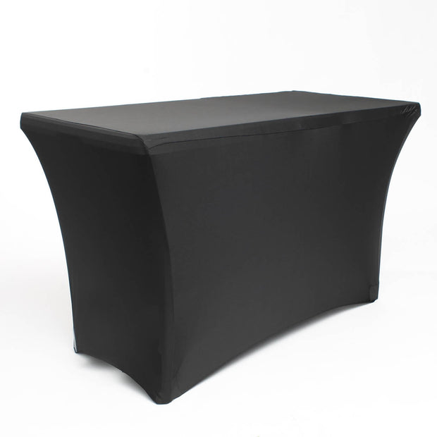 Black Lycra Fitted Tablecloth (4ft)