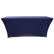 Navy Lycra Fitted Tablecloth (6ft) Rear