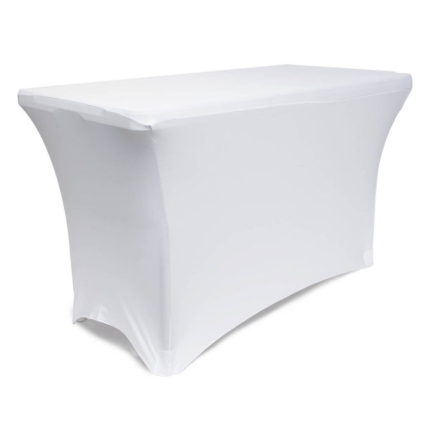 White Lycra Fitted Tablecloth (4ft)