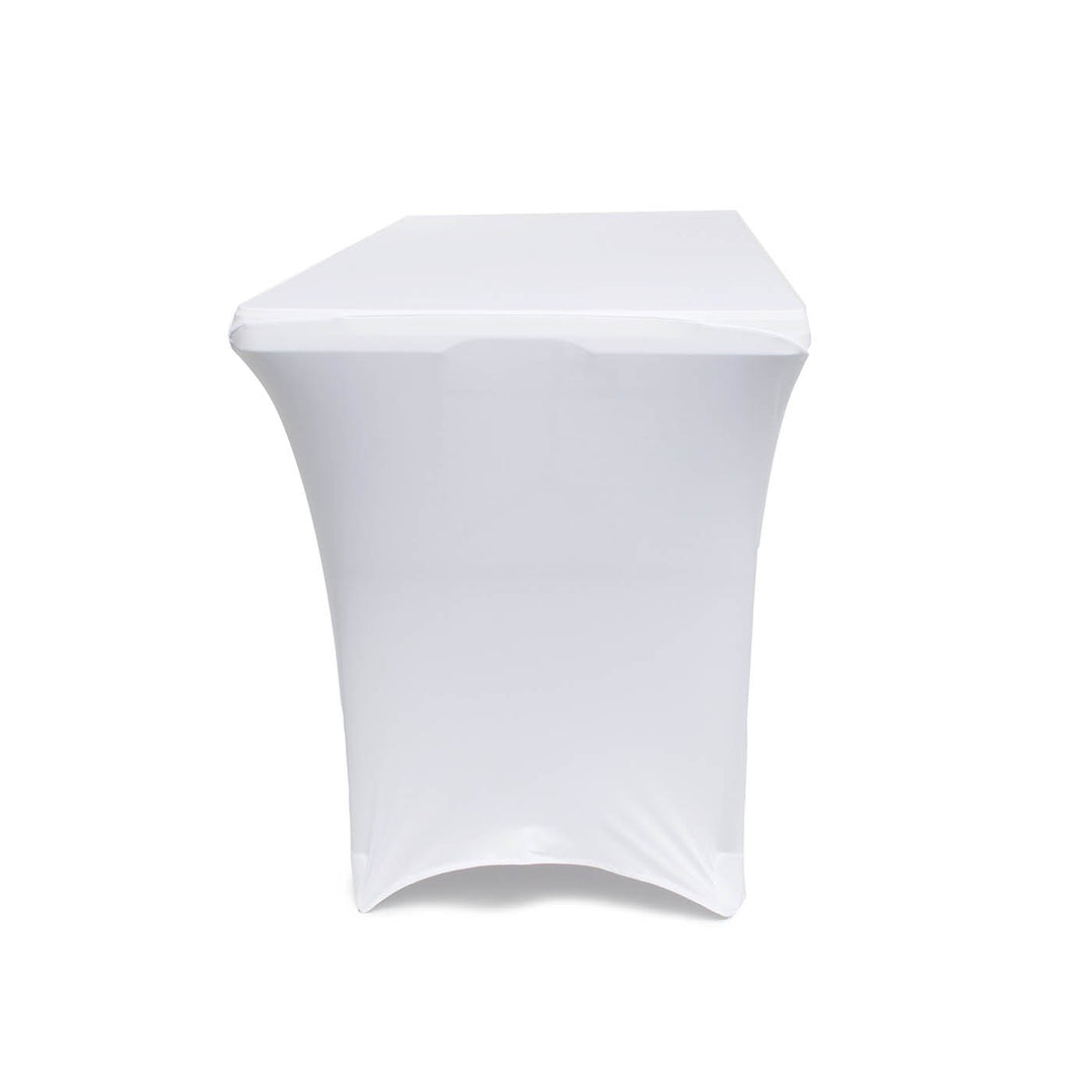 White Lycra Fitted Tablecloth (4ft) side