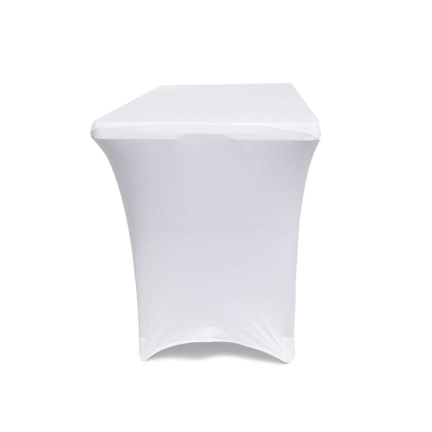 White Lycra Fitted Tablecloth (4ft) side