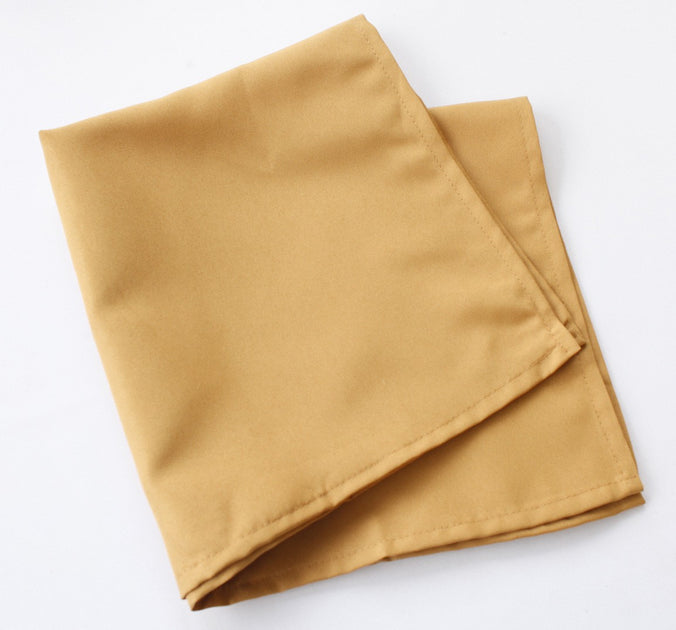 Shop Cloth Napkins (Gold) Linen Napkins Luna Wedding & Event Supplies