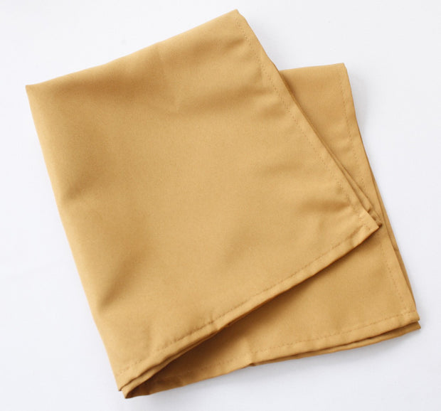 Cloth Napkins - Gold (50x50cm) Hemmed Edge