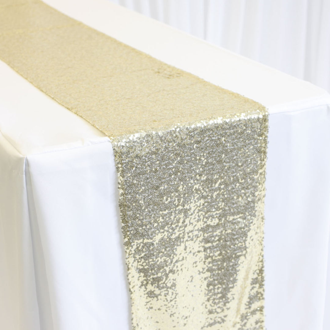 Sequin Table Runner - Champagne Gold