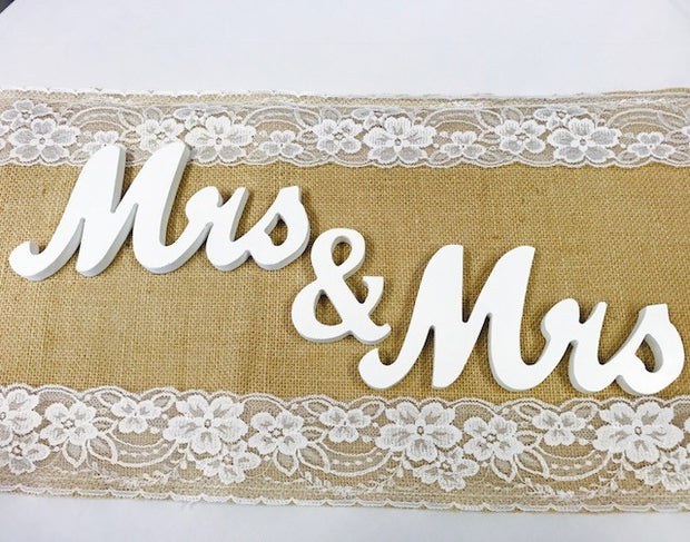 Mrs & Mrs Wooden Letter Set