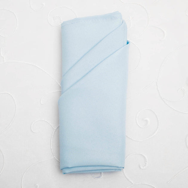 Shop Cloth Napkins (Light Blue) Linen Napkins Luna Wedding & Event