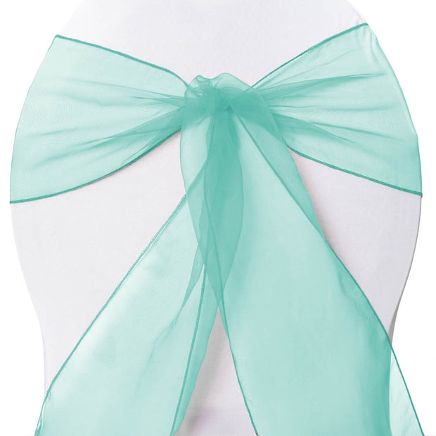 Organza Chair Sashes - Turquoise