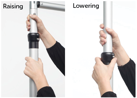 Raising and Lowering Backdrop Stand Upright Pole