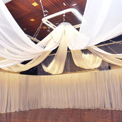 8 Piece Chiffon Ceiling Draping with Centre Ring