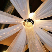 12 Piece Chiffon Ceiling Draping with Centre Ring View From Below