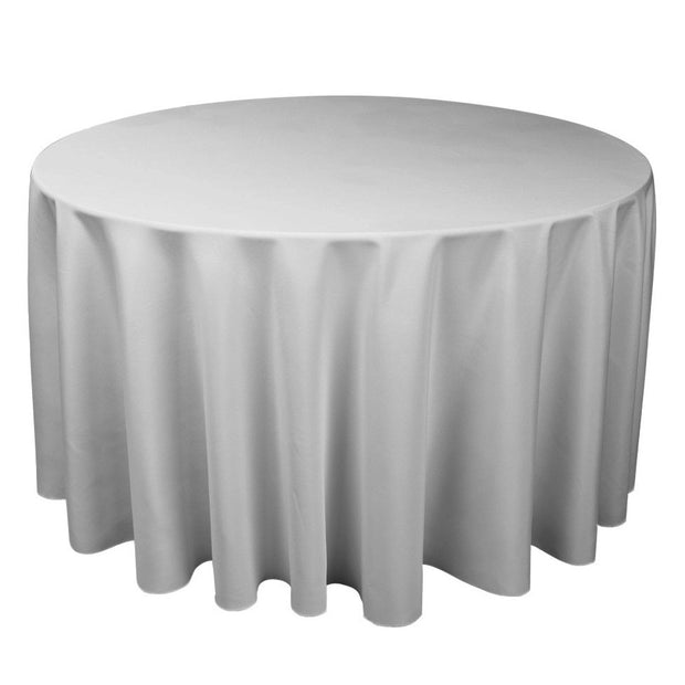 Silver Grey Round Tablecloth (260cm)