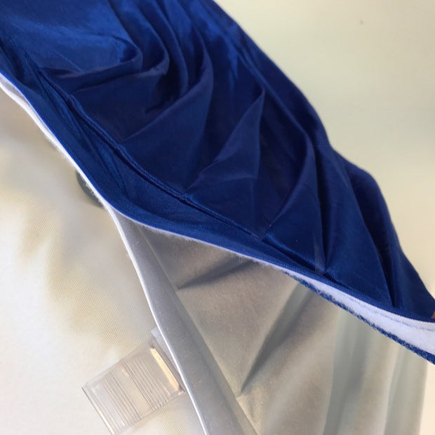 Ice Silk Satin 3m Swag  - Royal Blue Velcro Backing