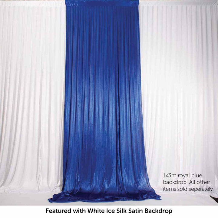 Royal Blue Ice Silk Satin Backdrop Convertible Panels 1mx3m