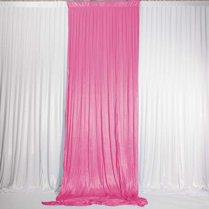 Hot Pink Ice Silk Satin Backdrop Convertible Panels 1mx3m