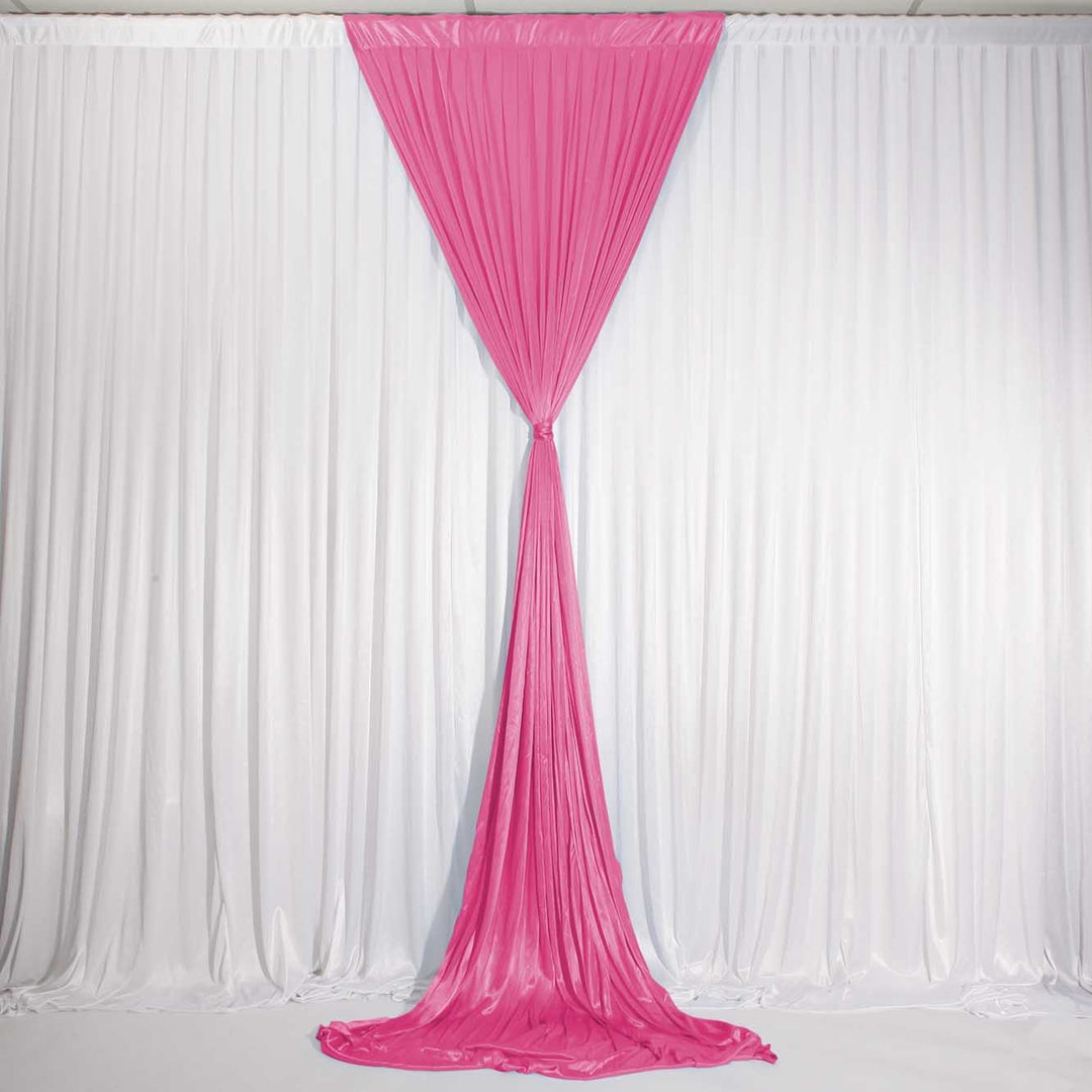 Hot Pink Ice Silk Satin Backdrop Convertible Panels 1mx3m