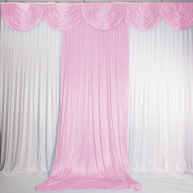 Light Pink Ice Silk Satin Backdrop Convertible Panels 1mx3m