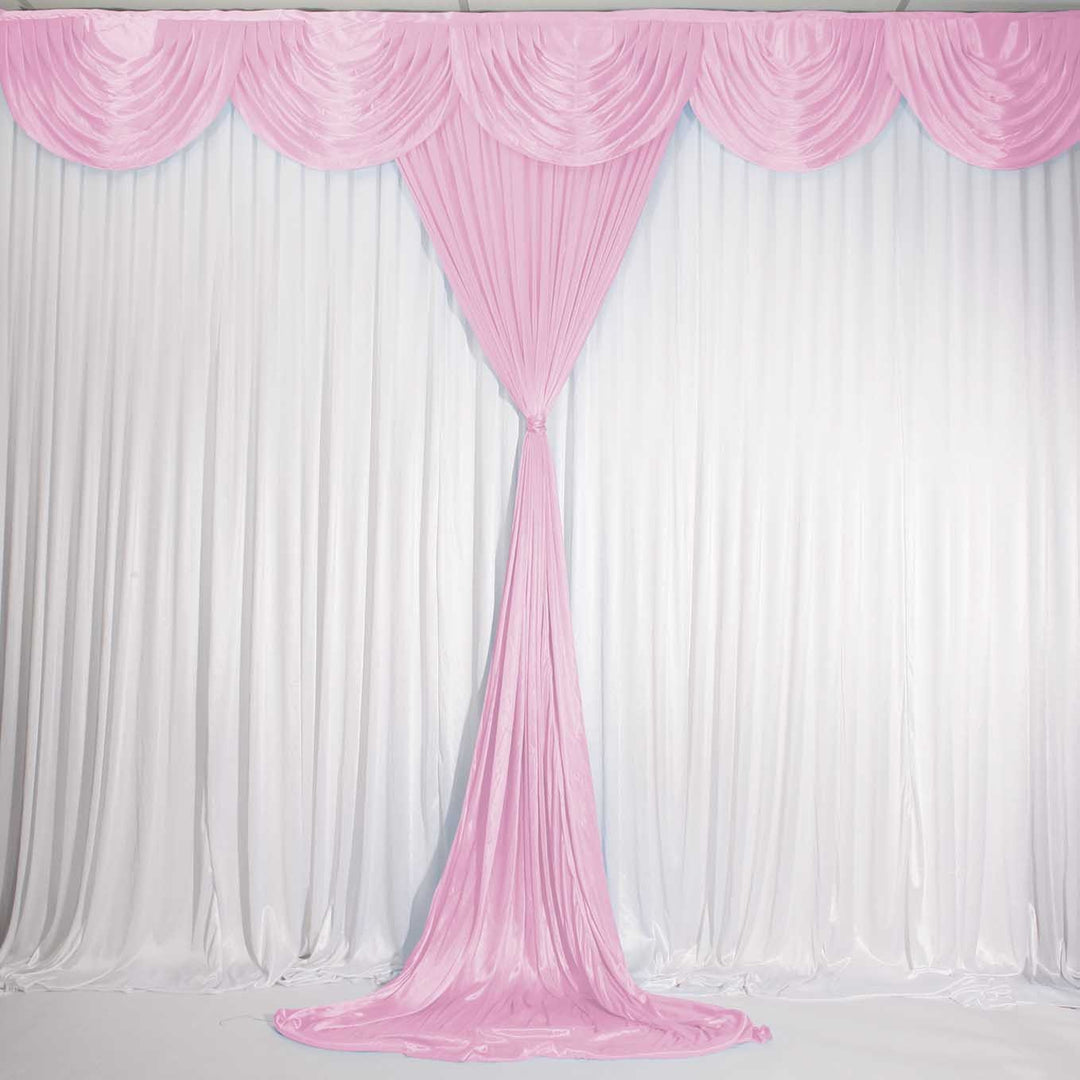 Light Pink Ice Silk Satin Backdrop Convertible Panels 1mx3m