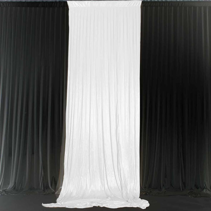 White Ice Silk Satin Backdrop Convertible Panels 1mx3m