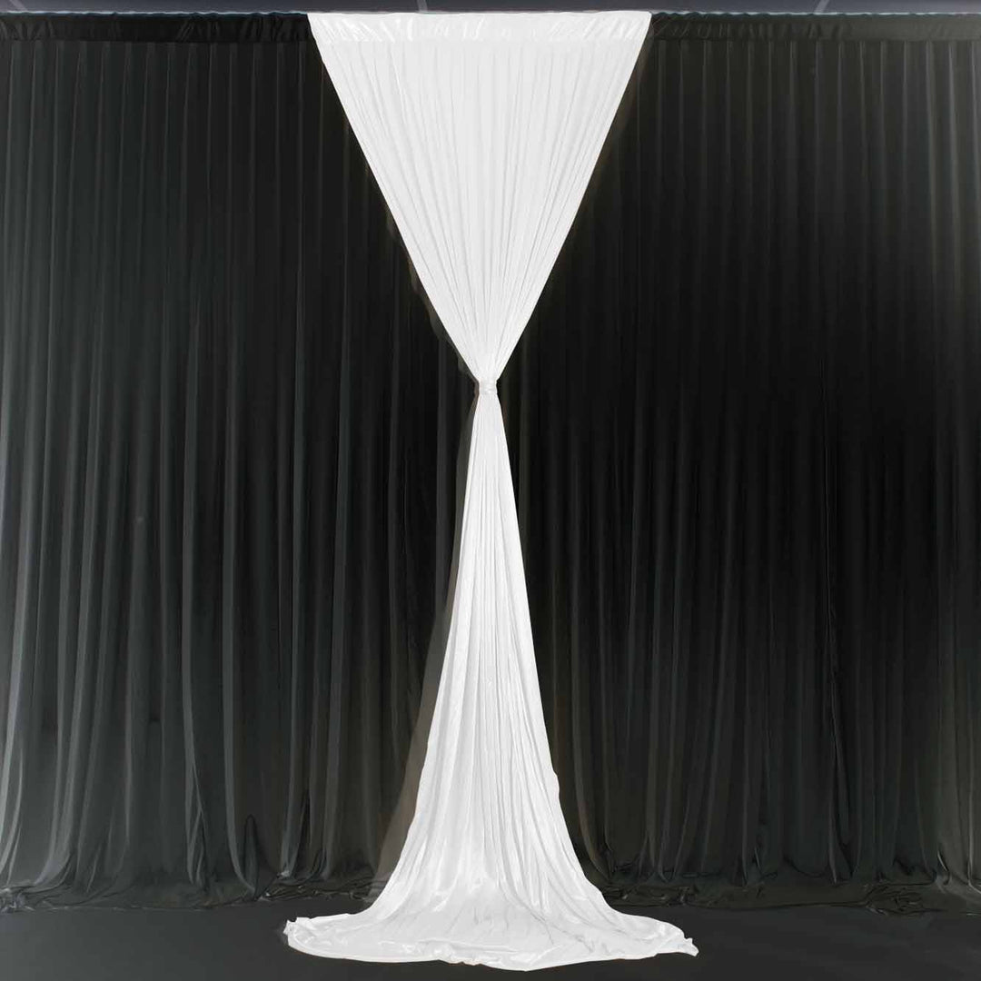 White Ice Silk Satin Backdrop Convertible Panels 1mx3m