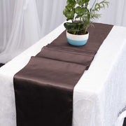Satin Table Runners - Chocolate Brown