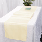 Satin Table Runners - Ivory