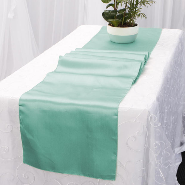 Satin Table Runners - Mint