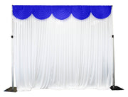 Ice Silk Satin 3m Swag  - Royal Blue Fitted To Ice Silk Satin Backdrop
