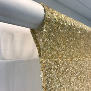 Champagne Gold Sequin Backdrop Curtain 3m x 1.25m Curtain Rod Hole