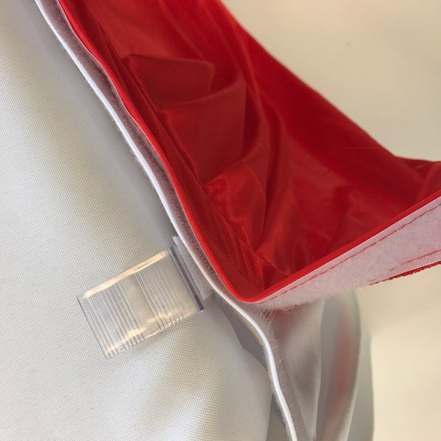 Ice Silk Satin 3m Swag  - Red Velcro Backing