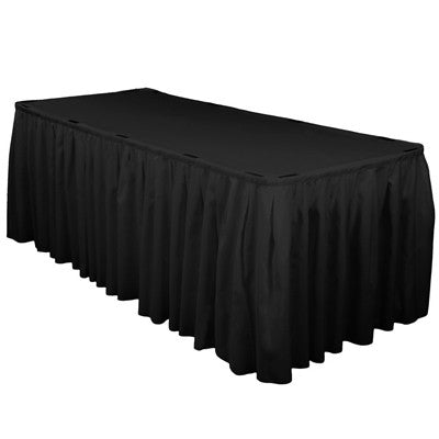 Black Table Skirting (5.2m) + BONUS Clips